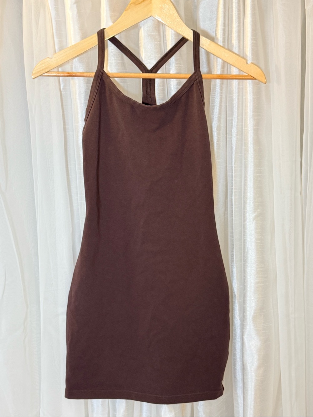 TNA Chocolate Brown Mini Bodycon Dress